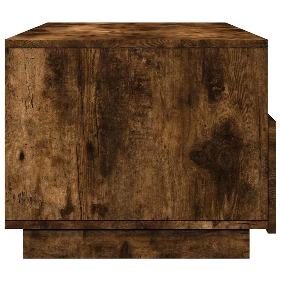 Table basse avec lumières LED chêne fumé 90x49x40 cm - 6