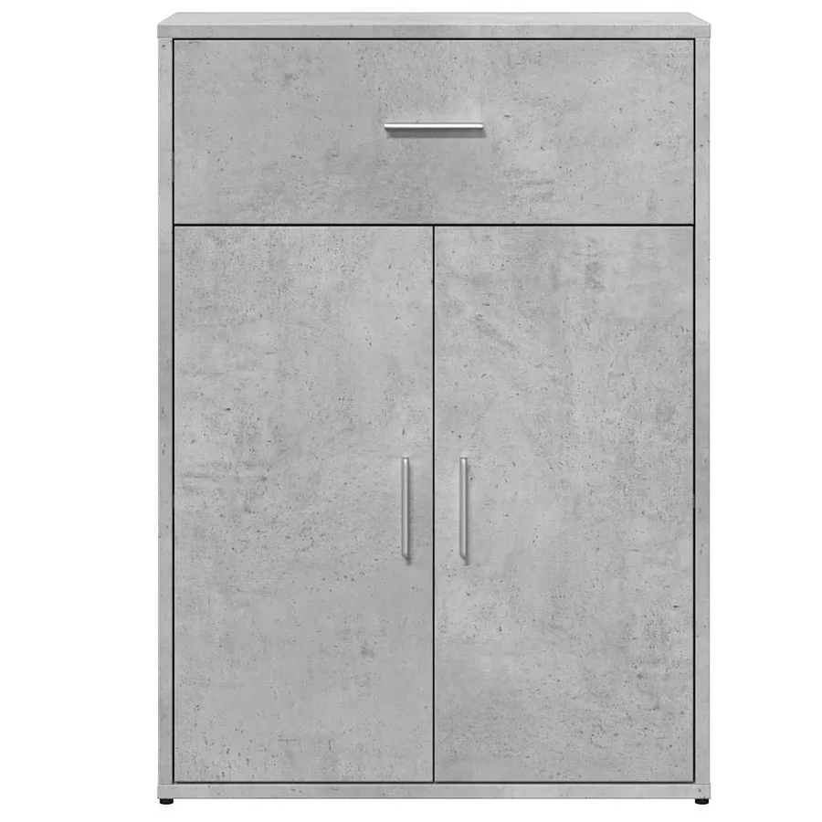 Buffet gris béton 60x30x84 cm bois d'ingénierie - 5