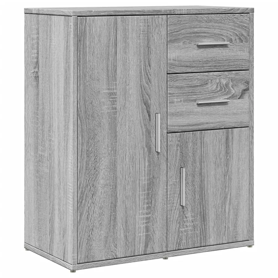 Buffets 2 pcs sonoma gris 60x31x70 cm bois d'ingénierie - 4
