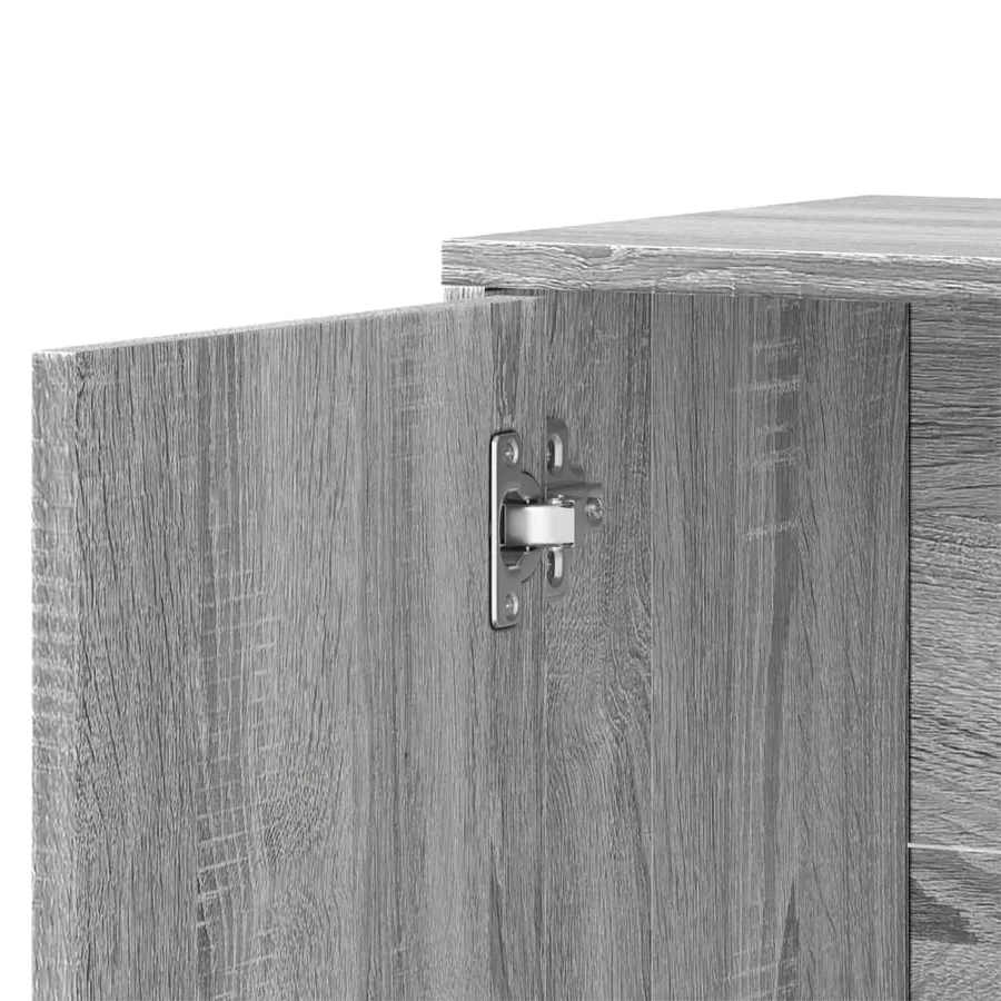 Buffets 2 pcs sonoma gris 60x31x70 cm bois d'ingénierie - 9