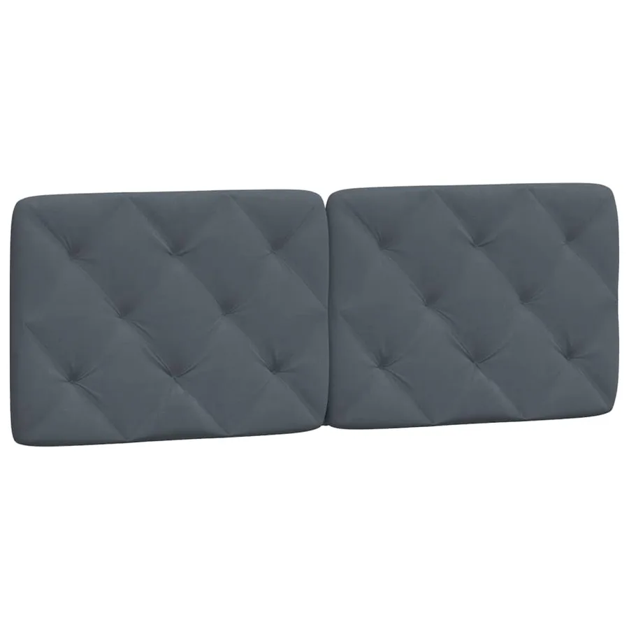Cadre de lit avec LED sans matelas gris foncé 140x200cm velours - 9