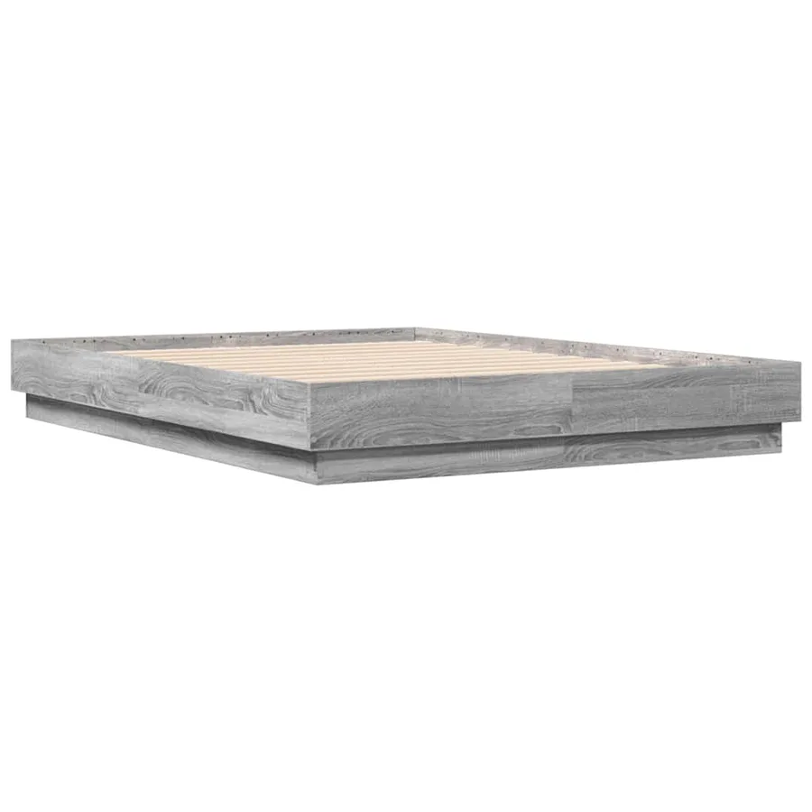 Cadre de lit sans matelas sonoma gris 120x190 cm - 6