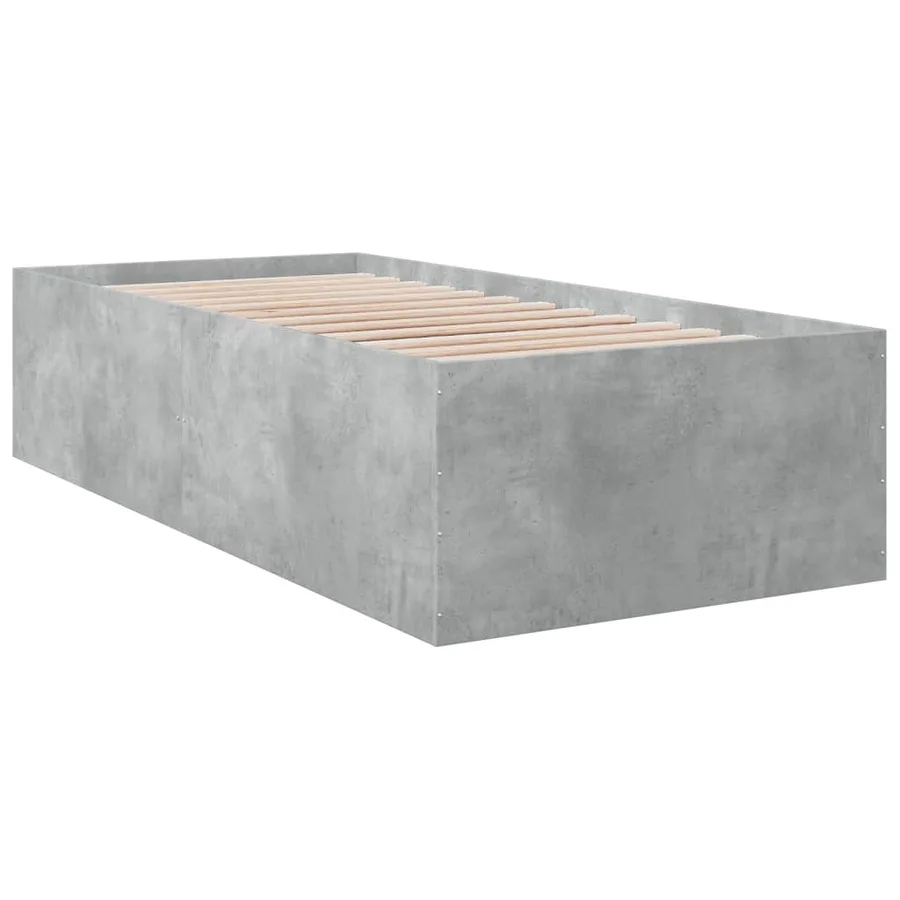 Cadre de lit sans matelas gris béton 100x200 cm - 6