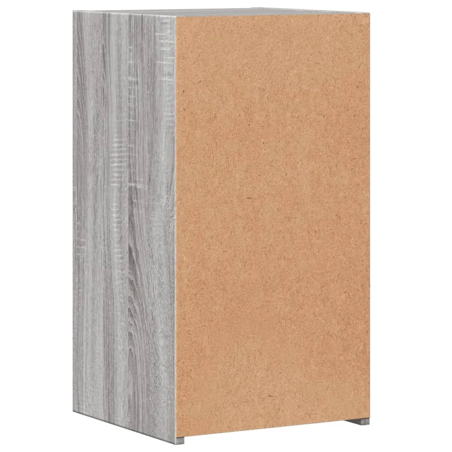 Table de chevet sonoma gris 35x34x65 cm bois d'ingénierie - 7