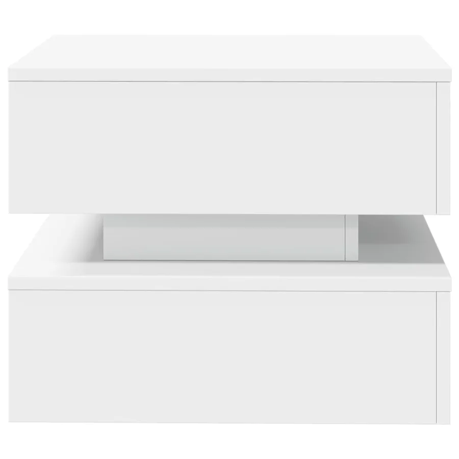 Table basse avec lumières LED blanc 50x50x40 cm - 7