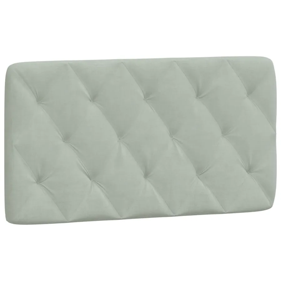 Cadre de lit avec LED sans matelas gris clair 100x200cm velours - 9