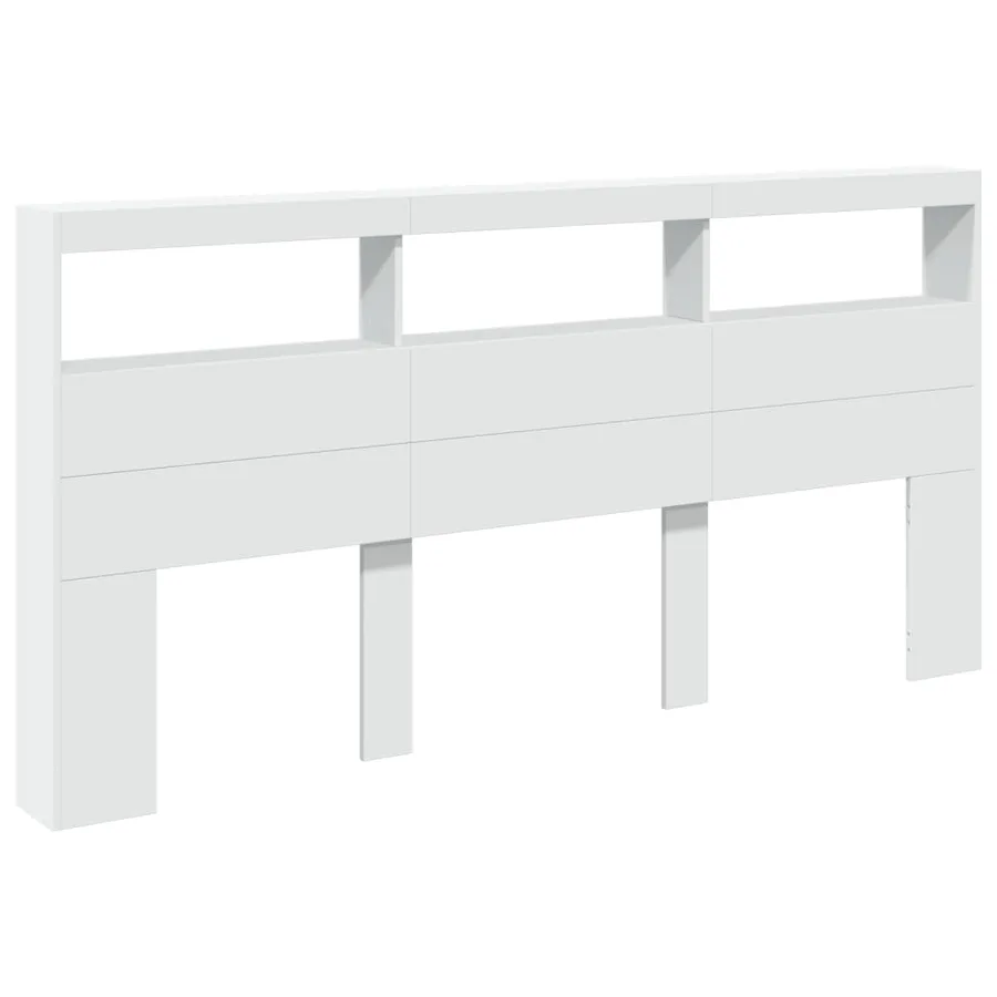 Armoire tête de lit avec LED blanc 200x17x102 cm - 3