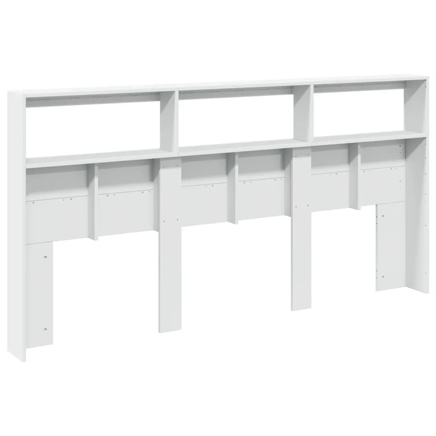 Armoire tête de lit avec LED blanc 200x17x102 cm - 6