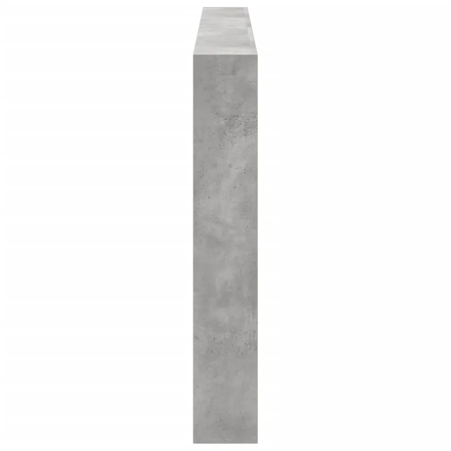 Armoire tête de lit avec LED gris béton 200x17x102 cm - 7