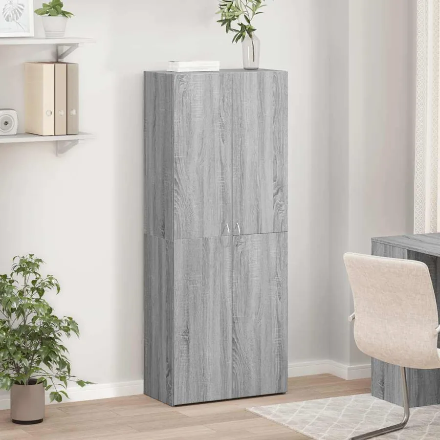Armoire de classement sonoma gris 60x32x153cm bois d'ingénierie - 3