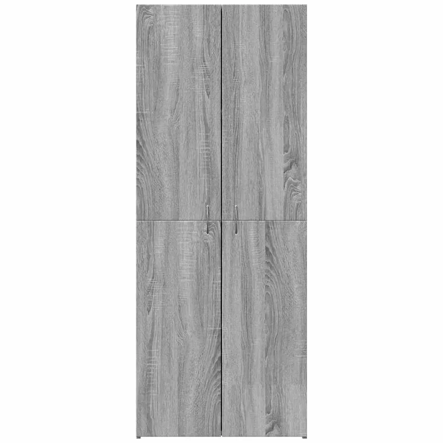 Armoire de classement sonoma gris 60x32x153cm bois d'ingénierie - 4