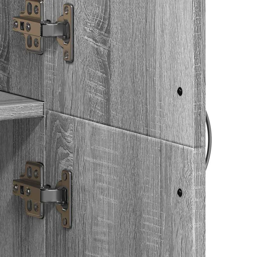 Armoire de classement sonoma gris 60x32x153cm bois d'ingénierie - 8