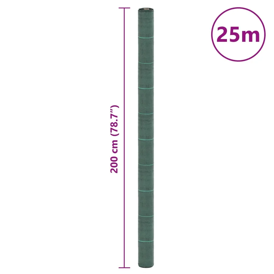Membrane anti-mauvaises herbes vert 2x25 m PP - 8