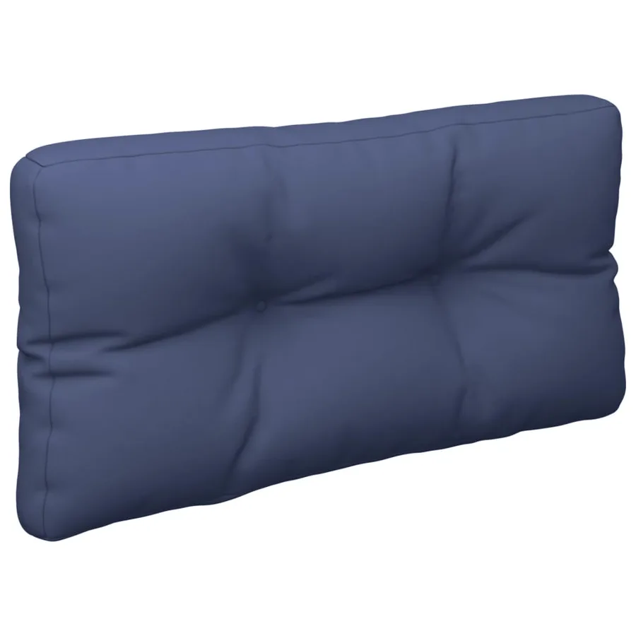 Coussins de palette lot de 2 bleu marine tissu - 4