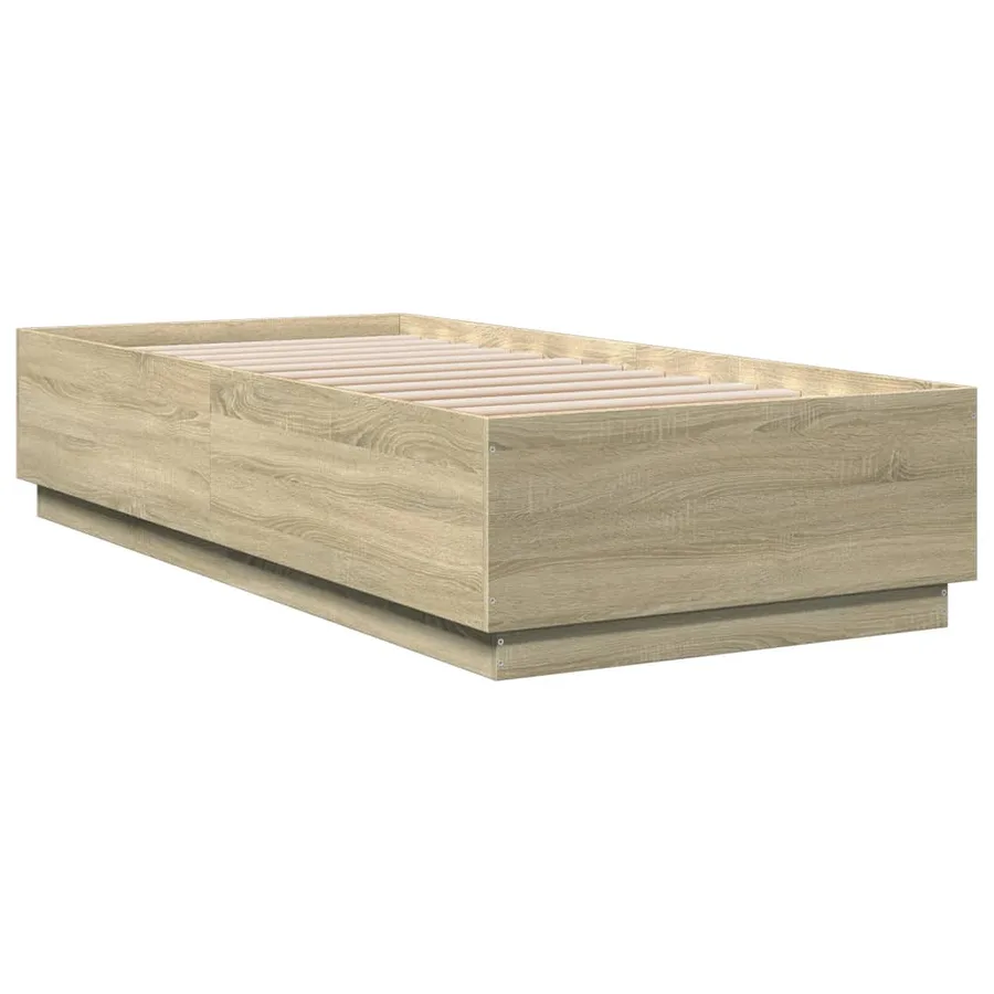 Cadre de lit sans matelas chêne sonoma 90x200 cm - 3