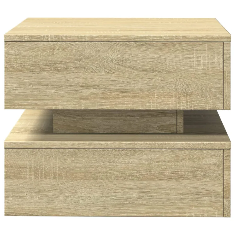 Table basse avec lumières LED chêne sonoma 50x50x40 cm - 7