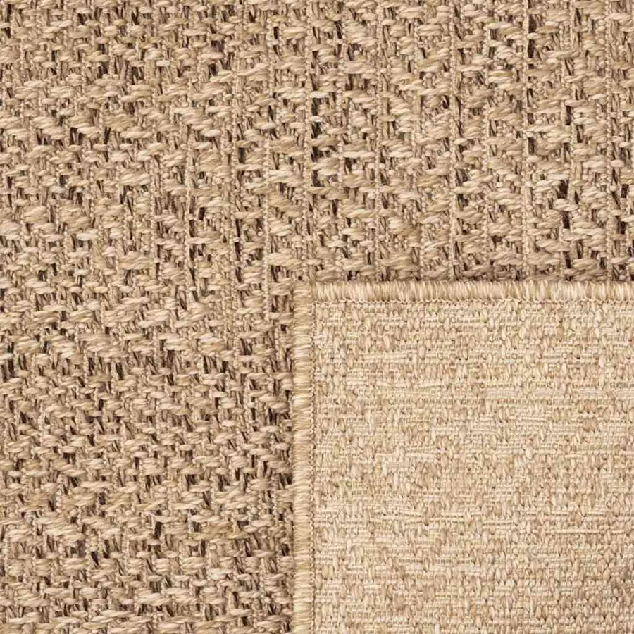 Tapis ZIZUR 240x240 cm aspect de jute intérieur et extérieur - 6
