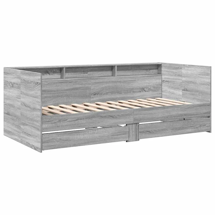 Lit de jour avec tiroirs sans matelas sonoma gris 90x200 cm - 3