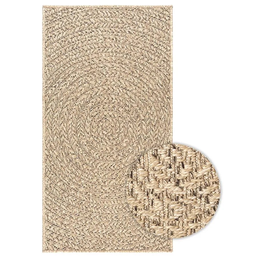 Tapis ZIZUR 100x200 cm aspect de jute intérieur et extérieur - 2