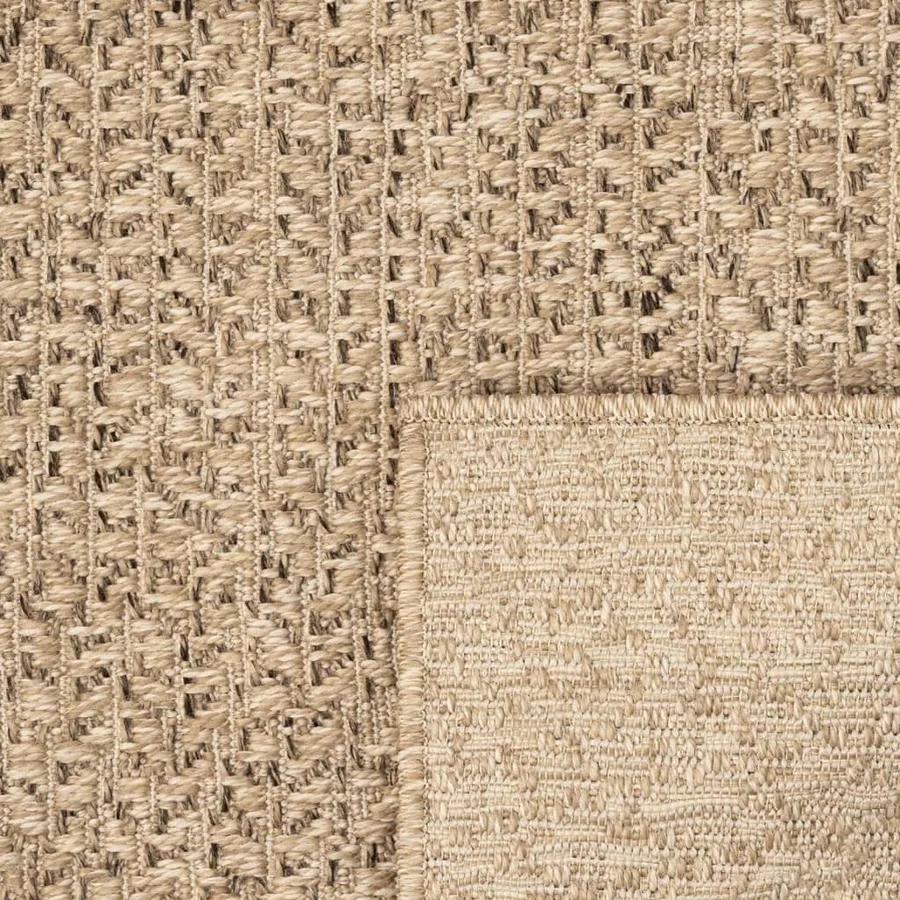 Tapis ZIZUR 200x200 cm aspect de jute intérieur et extérieur - 6