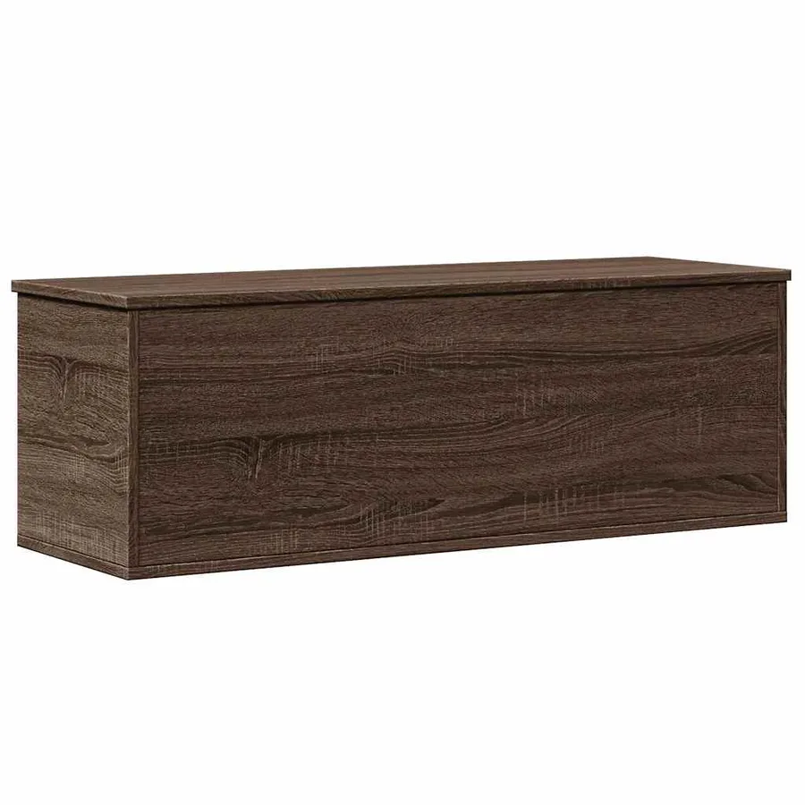 Boîte de rangement chêne marron 102x35x35 cm bois d'ingénierie - 6