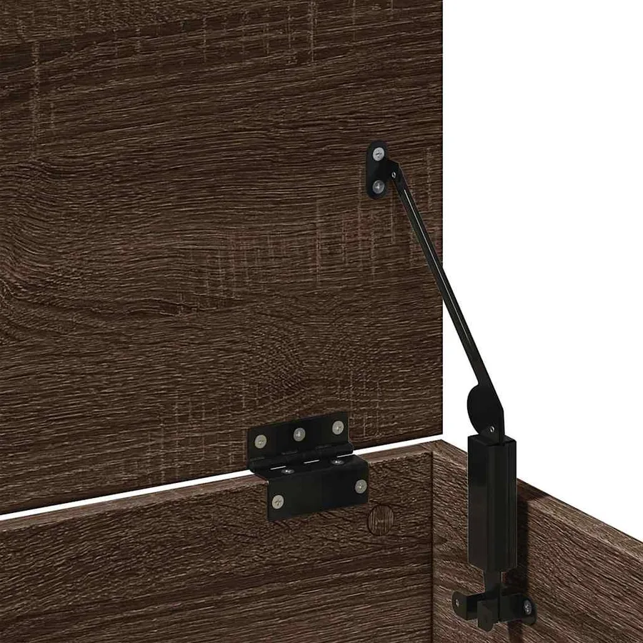 Boîte de rangement chêne marron 102x35x35 cm bois d'ingénierie - 9
