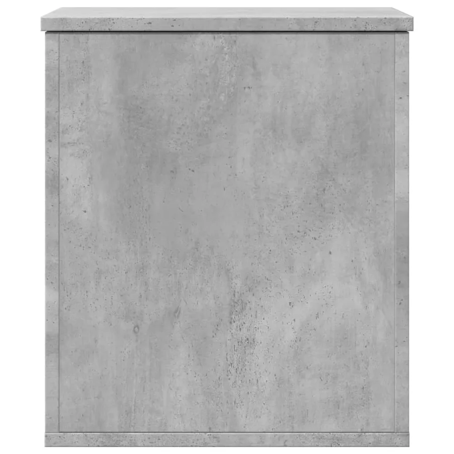Boîte de rangement gris béton 40x42x46 cm bois d'ingénierie - 4