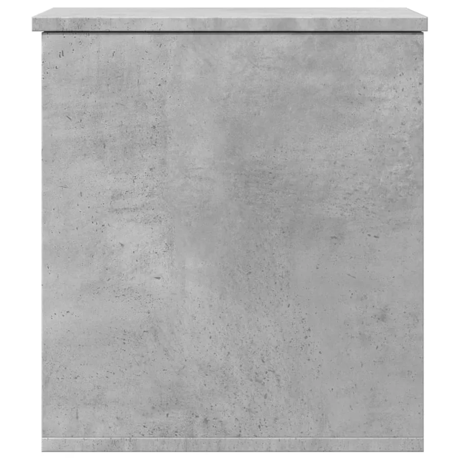 Boîte de rangement gris béton 40x42x46 cm bois d'ingénierie - 5
