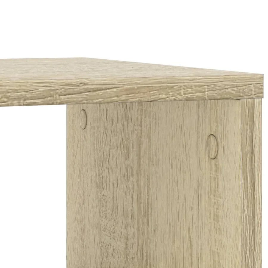 Table d'appoint avec roues chêne sonoma bois d'ingénierie - 8