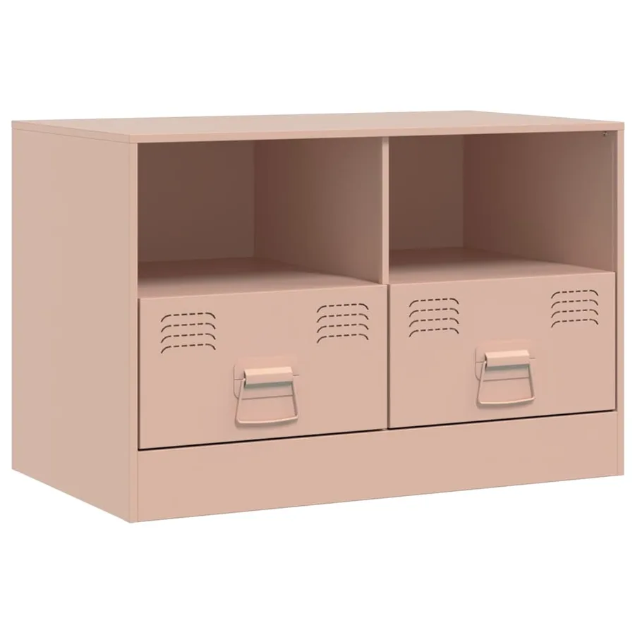 Meuble TV rose 67x39x44 cm acier - 2