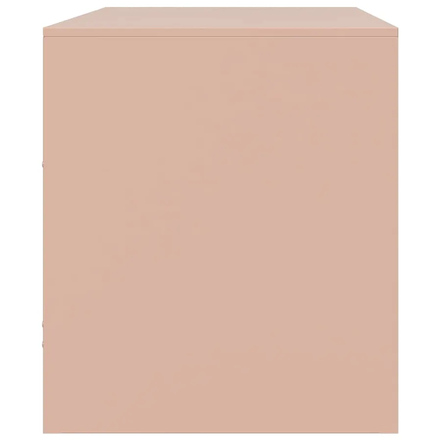 Meuble TV rose 67x39x44 cm acier - 8
