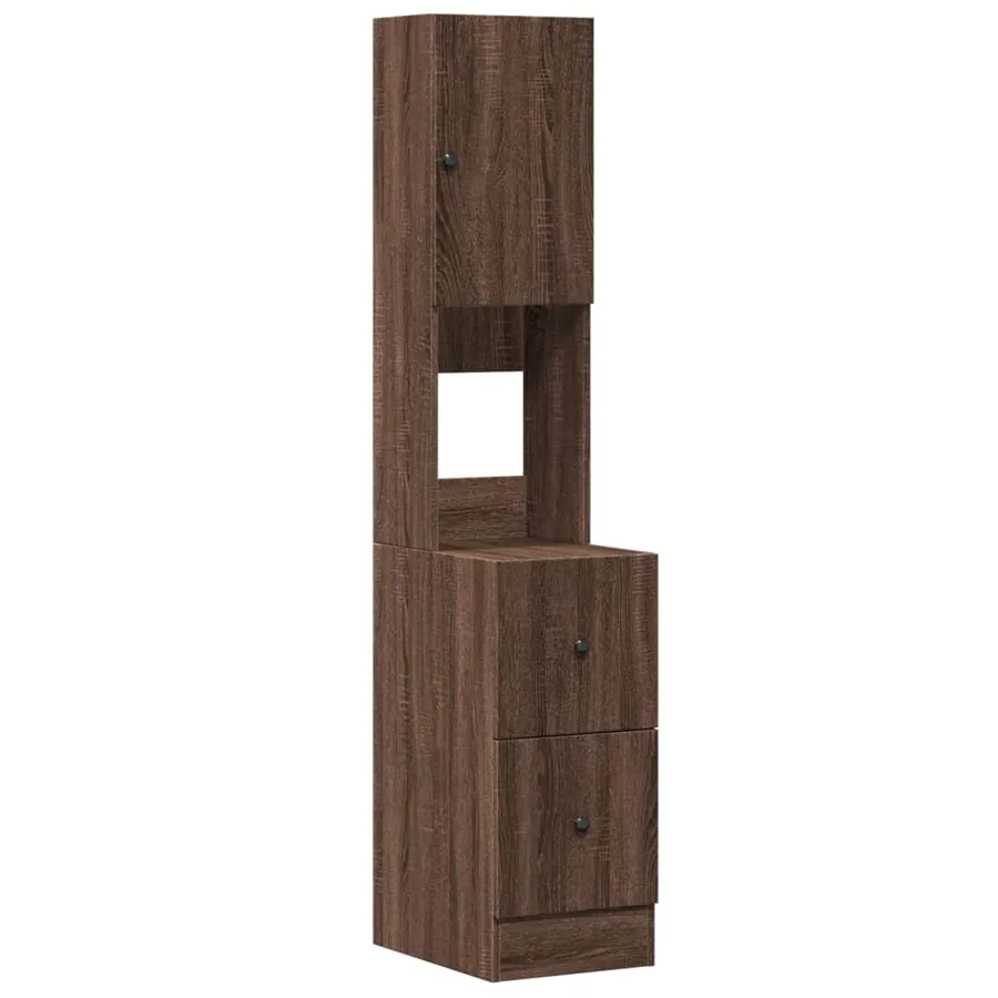 Armoire de cuisine chêne marron 35x50x180 cm bois d’ingénierie - 2