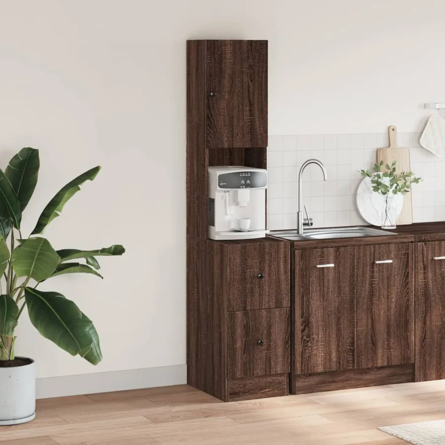 Armoire de cuisine chêne marron 35x50x180 cm bois d’ingénierie - 3