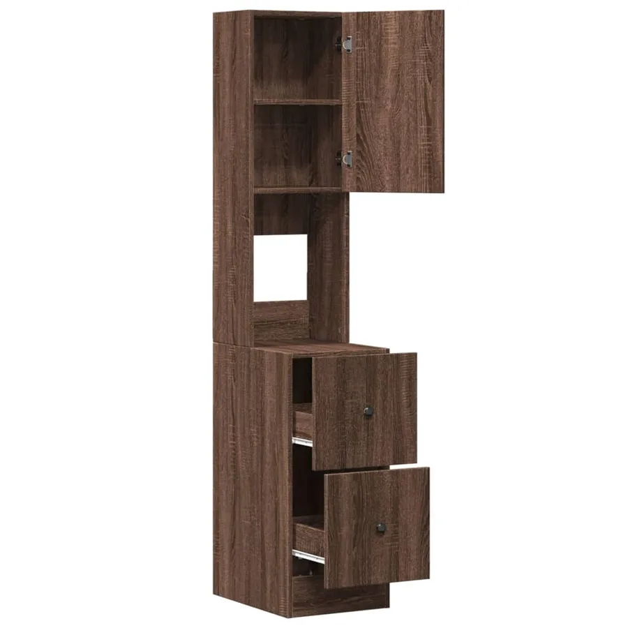 Armoire de cuisine chêne marron 35x50x180 cm bois d’ingénierie - 7