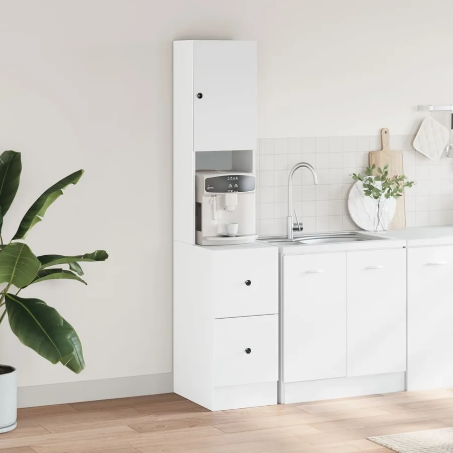 Armoire de cuisine blanc 35x50x180 cm bois d'ingénierie - 3