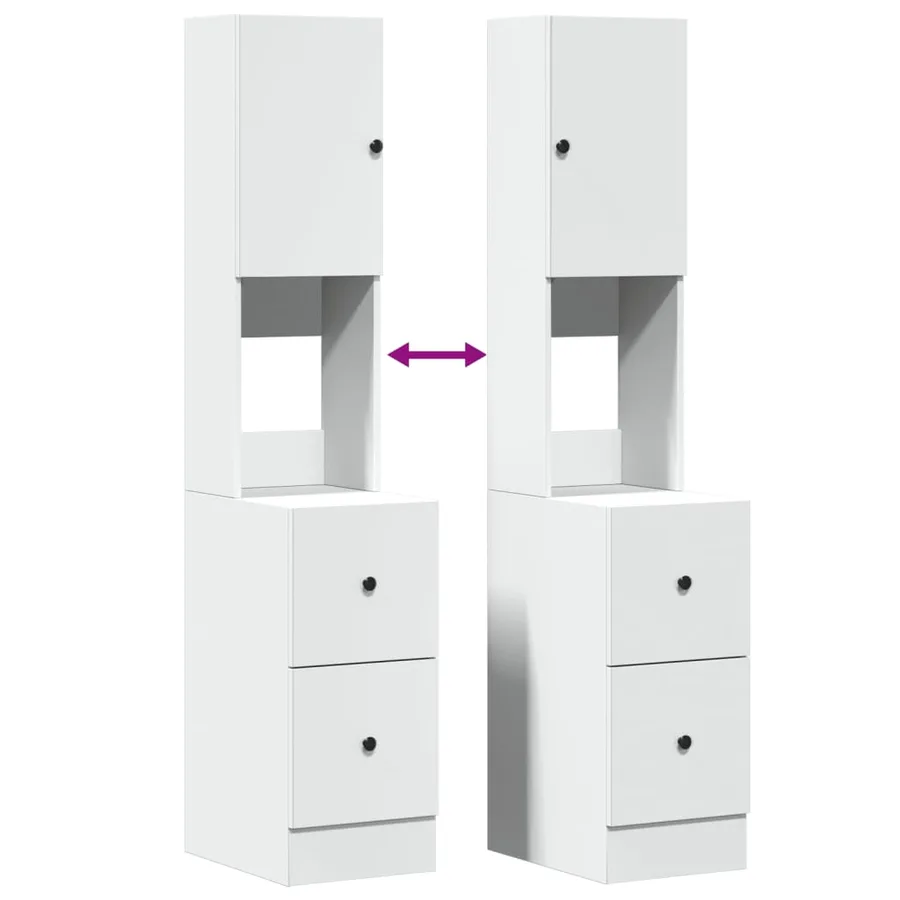 Armoire de cuisine blanc 35x50x180 cm bois d'ingénierie - 8