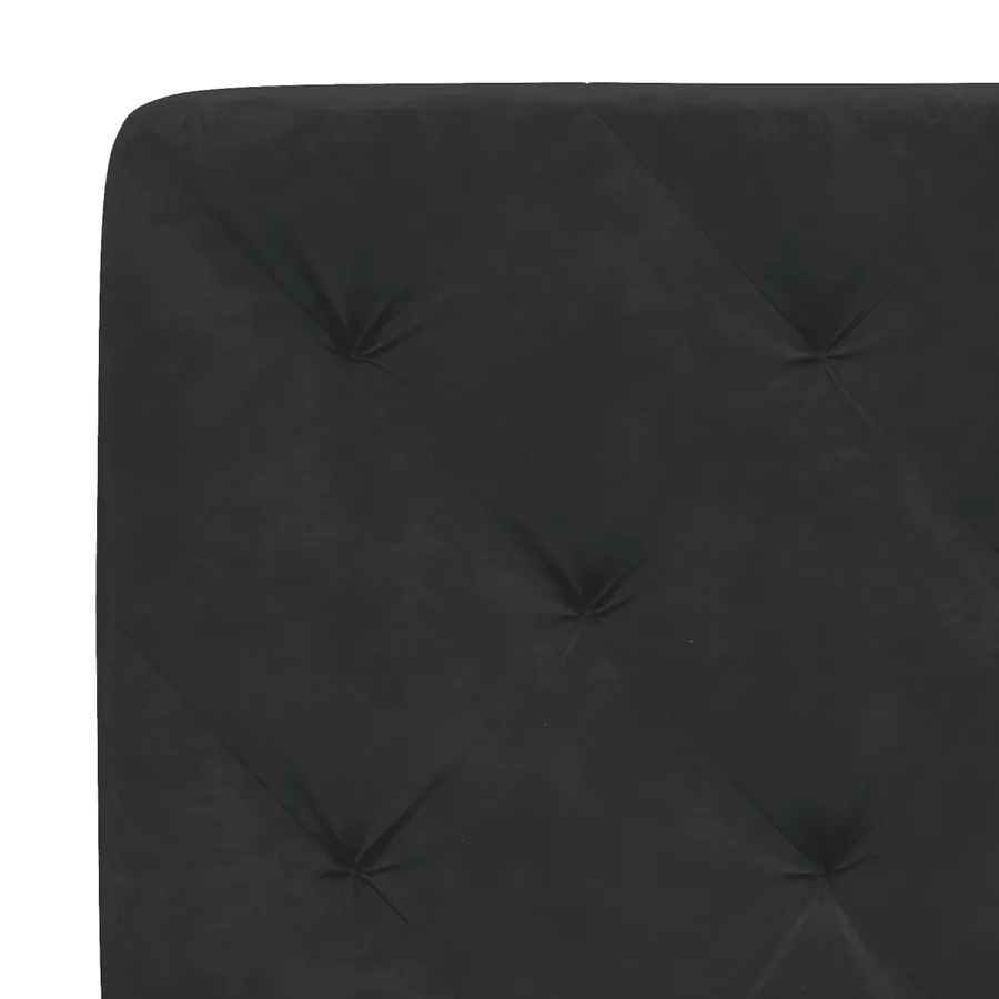 Lit avec matelas noir 180x200 cm velours - 6