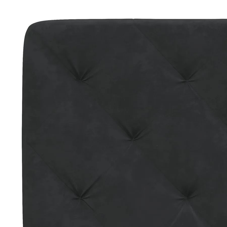 Cadre de lit avec LED sans matelas noir 160x200 cm velours - 10