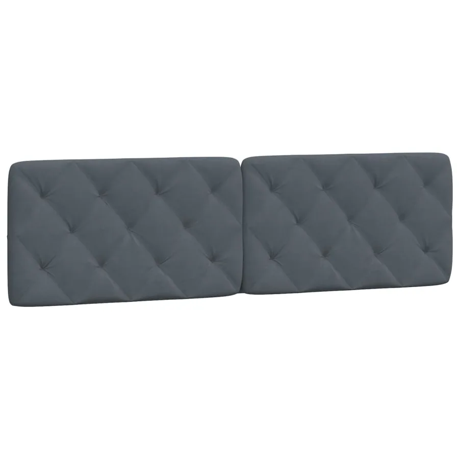 Cadre de lit avec LED sans matelas gris foncé 180x200cm velours - 9