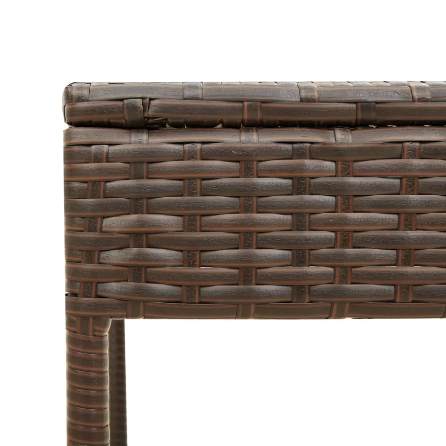Chaise longue avec auvent et table gris résine tressée - 93
