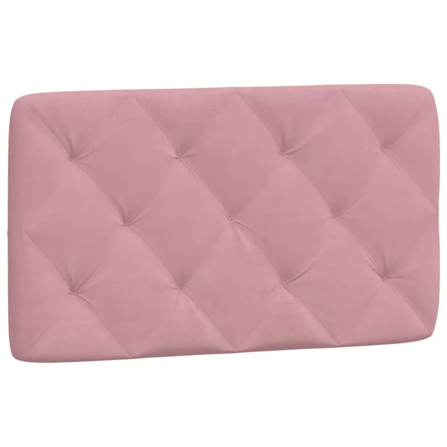 Coussin de tête de lit rose 80 cm velours - 2