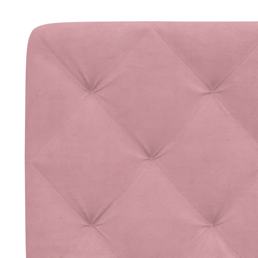 Coussin de tête de lit rose 80 cm velours - 8