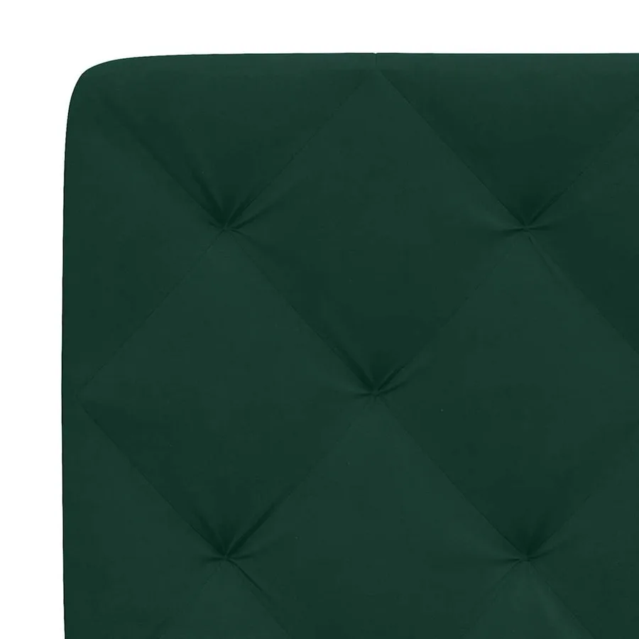 Cadre de lit sans matelas vert foncé 90x200 cm velours - 10