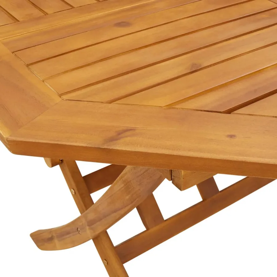 Table pliable de jardin Ø110x75 cm bois d'acacia solide - 10