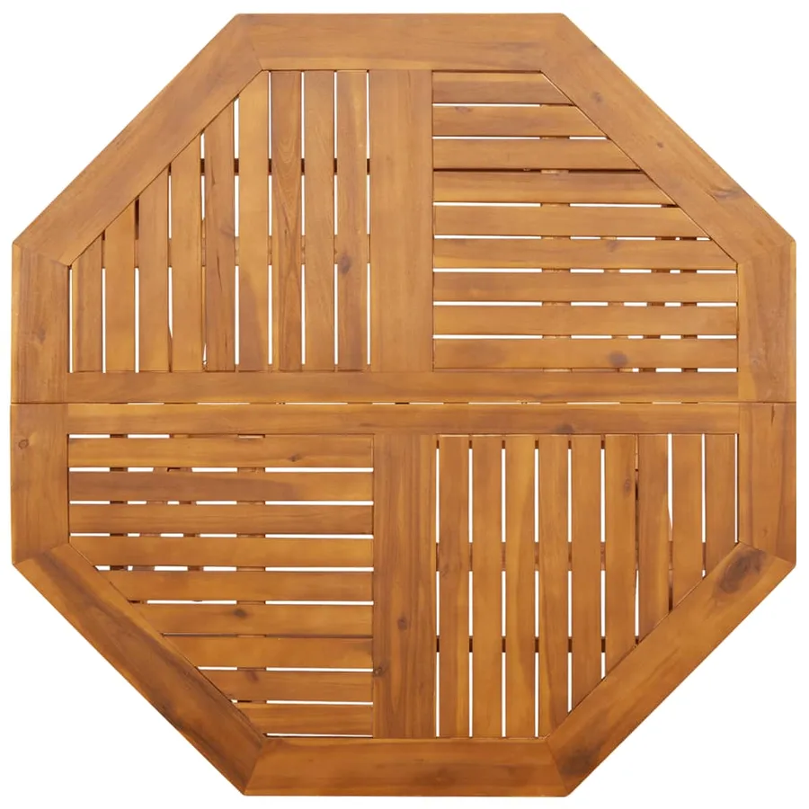Table pliable de jardin Ø110x75 cm bois d'acacia solide - 7
