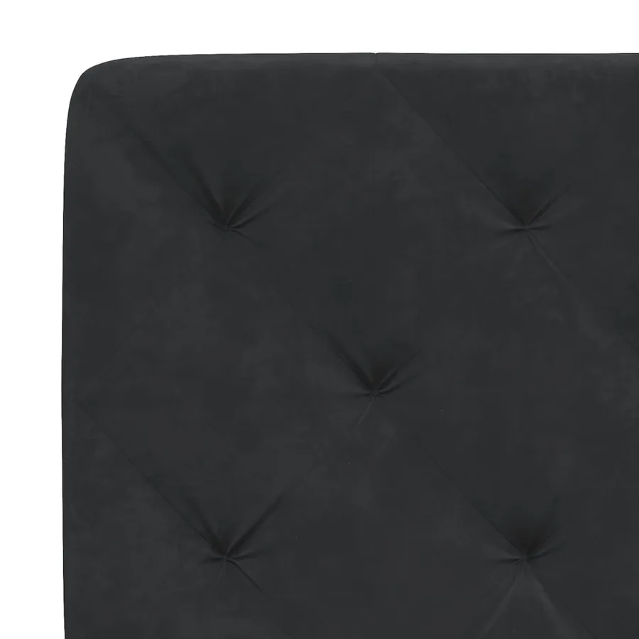 Cadre de lit avec LED sans matelas noir 80x200 cm velours - 10