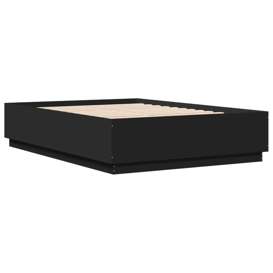 Cadre de lit sans matelas noir 120x200 cm - 3
