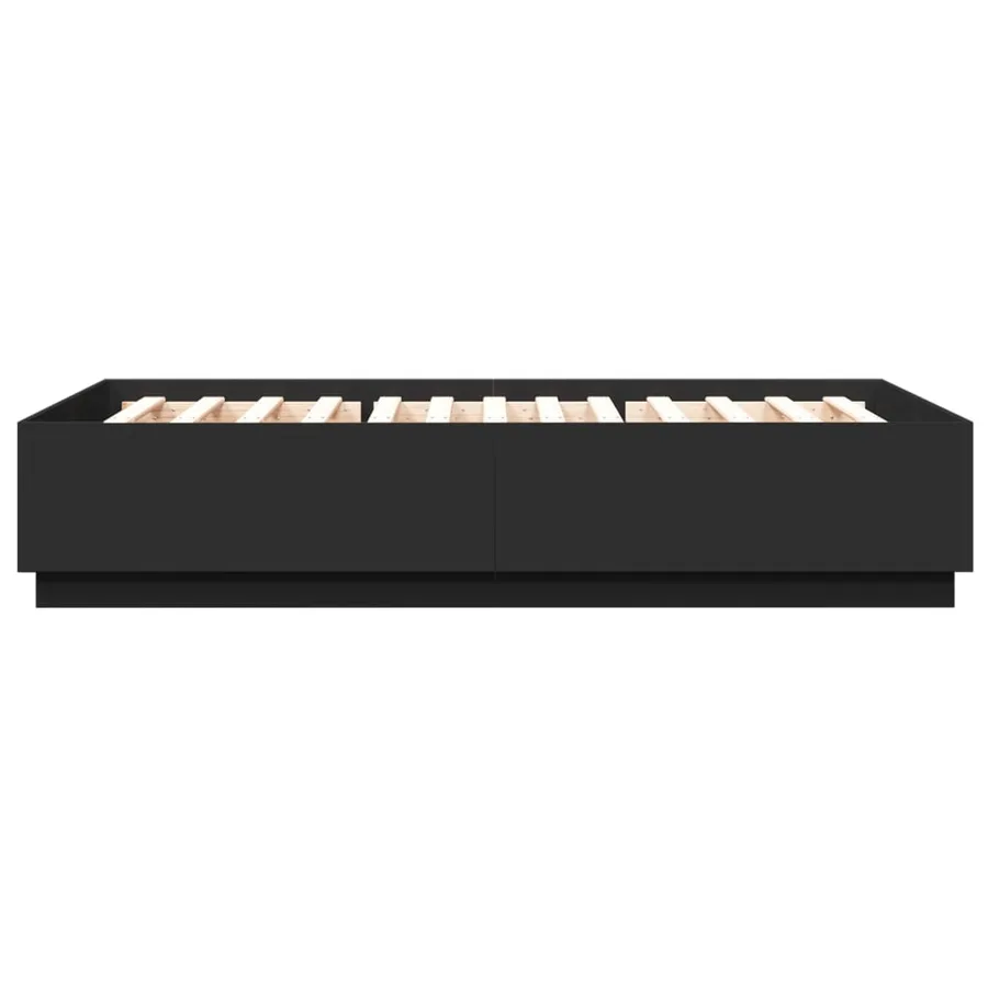 Cadre de lit sans matelas noir 120x200 cm - 5
