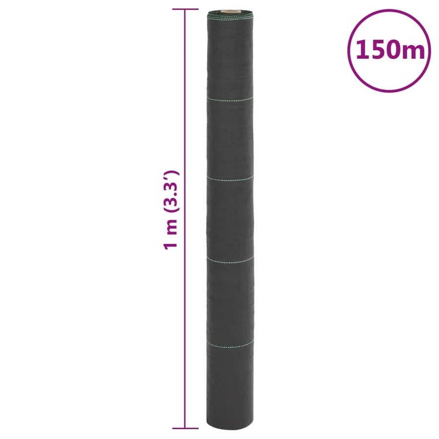 Membrane anti-mauvaises herbes noir 1x150 m PP - 8