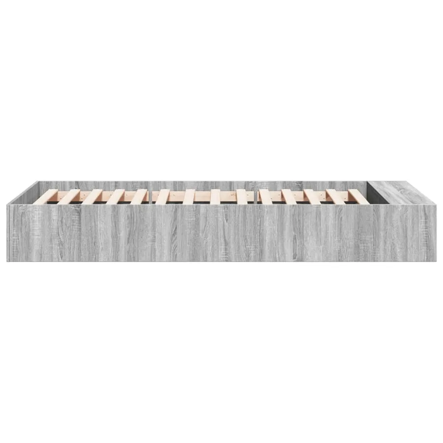 Cadre de lit sans matelas sonoma gris 75x190 cm - 5
